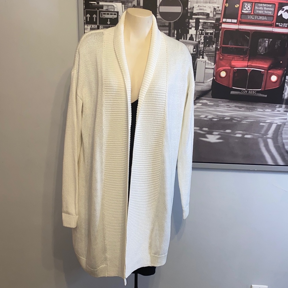 Max Cocos Weekender long open knit cardigan size L